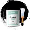 Chalk Paint Peinture Craie NOIR PROFOND 750ml + Brosse En Bois Spéciale Pack