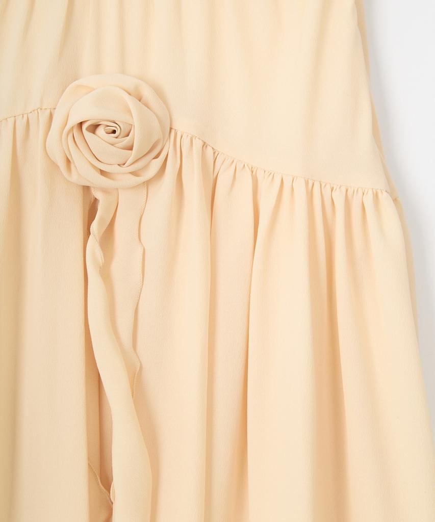 Salon De Yon Corsage Point Shirring Skirt_ Ivory