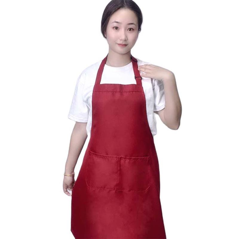 18 Kolorów Fartuchy z Własnym LOGO Dla Kobiety Mężczyzny Kucharza Do Pracy Grill Restauracja Bar Sklep Kawiarnie Salony Piękności Paznokci Jednolity Cienki Fartuch