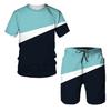 Sommer Männer Trend Trainingsanzüge Mode Harajuku Oansatz Kurzarm Übergroßen T Freizeit Shorts 2 Stück Outfit Outdoor Sport Sets