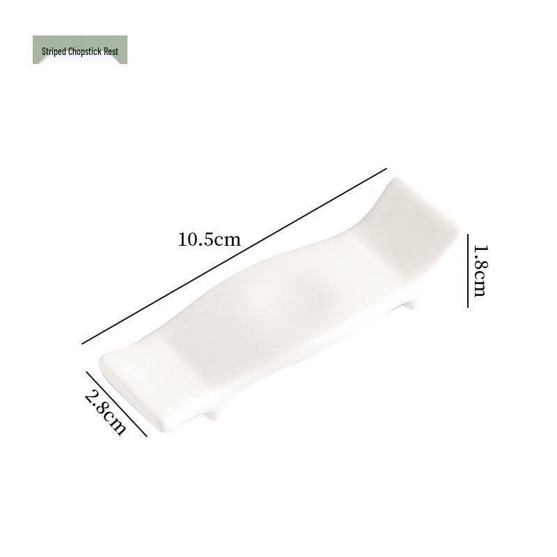 Qianxing Ceramic Striped Chopstick Rests (Set of 10)