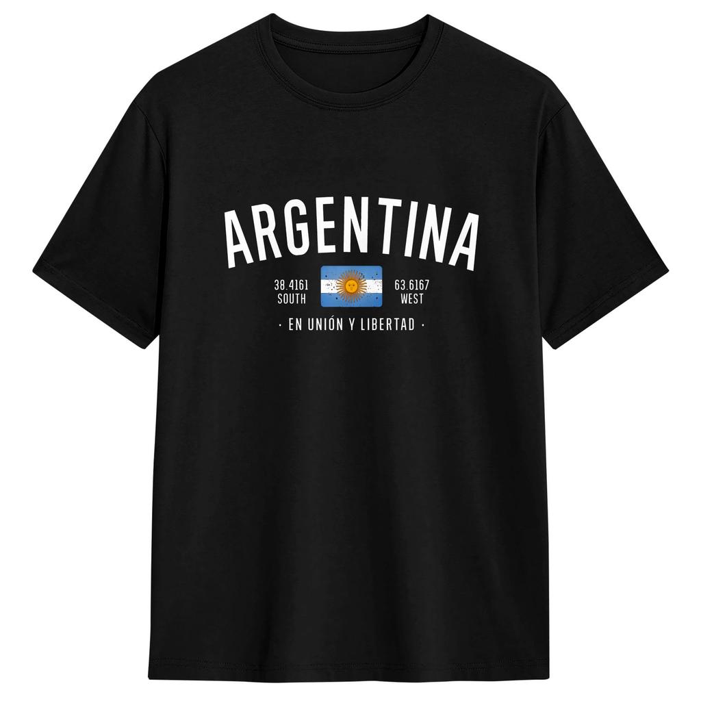 Argentina Flag 100 Cotton Tshirt For Male Summer Vintage Tshirts O Neck Trendy Tee Shirt Plus Size Dropshipping Clothing