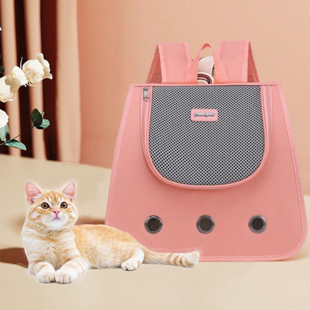 Lightweight Large Capacity Cat Carrier Bag Breathable Portable Pet Carrying Bag Pet Travel Backpack Puppy
