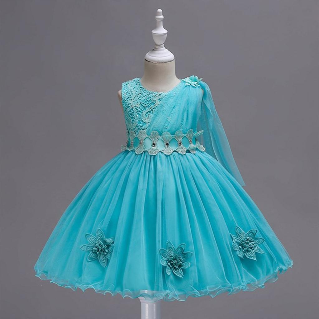 Toddler Kid Girl Lace Sleeveless Princess Gown Party Tulle Dress Cosplay Clothes
