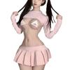Sexy lingerie sexy super short pleated skirt free three-point temptation student uniform