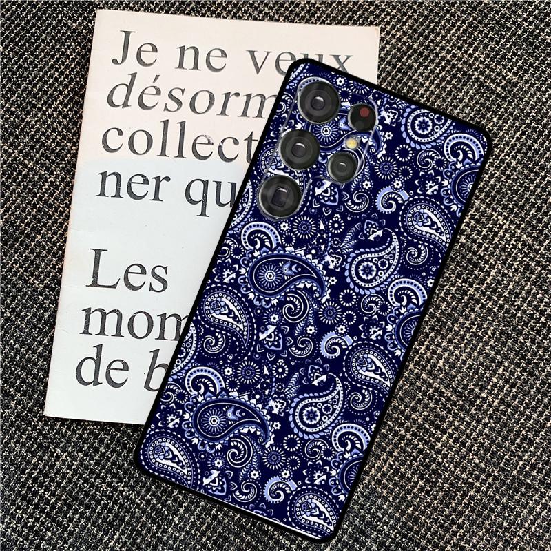 Bandana Seamless Pattern Case For Samsung Galaxy S25 Ultra S20 S21 S22 S23 S24 Ultra S9 S10 Plus S24 FE Back Cover