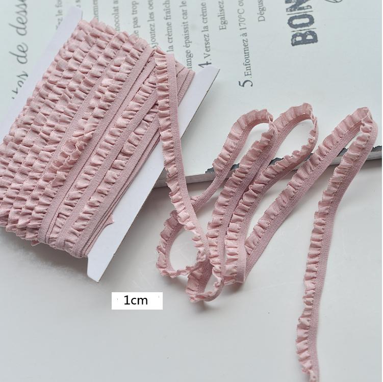 5 Meter Ruffle Lace 1CM Wide Elastic Lace Fabric Ribbon Lace Trim Ribbon Diy Craft Fabric African Fabrics Stretch