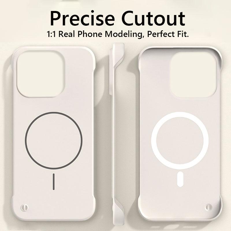 For Magsafe Frameless Magnetic Wireless Charging Phone Case For Xiaomi 15T Pro Xiaomi15TPro 5G Slim Hard Back Cover
