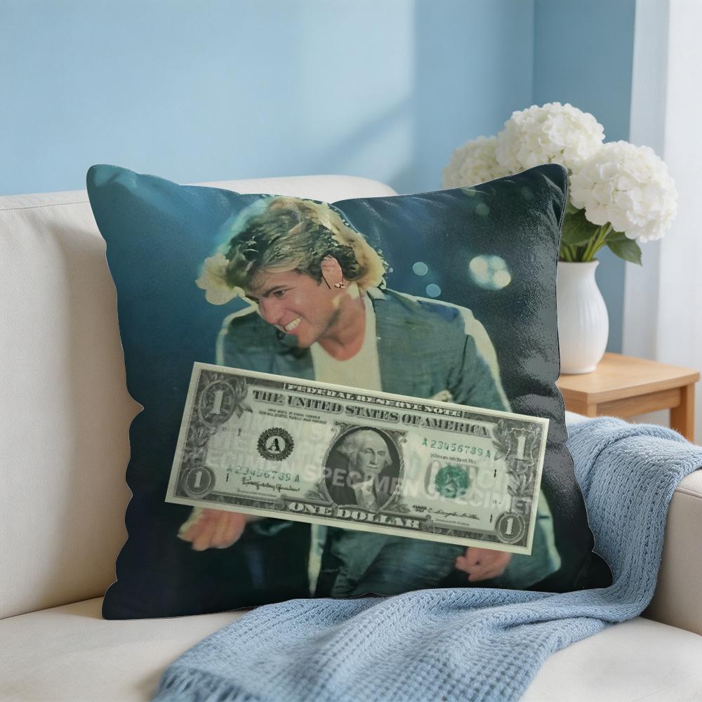 GGeorge Michael Singer Cushion Cover Square Pillow Bedroom Sofa Leisure Comfort Living Room Home Decoration X