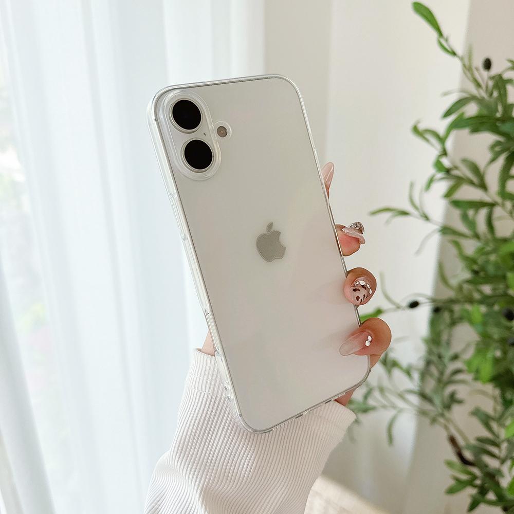 Colorful Candy Color Transparent Soft Case For iPhone Air 17 16 15 14 13 12 11 Pro Max Plus Mini Silicone Ultra Thin Clear Shell