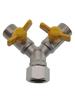 Gas Valve Connector Valve For Inlet Hose Multifunctional 3-way Adapter Distributor Double Switch Ball High Quality