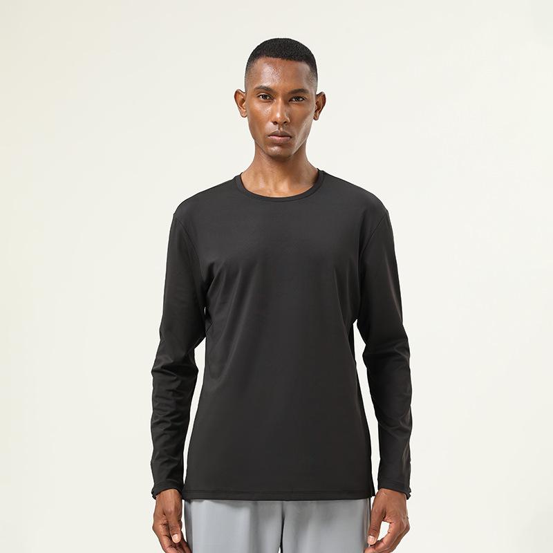Men's High-Elastic Long Sleeve Running T-shirt with Thumb Holes - Autumn/Winter