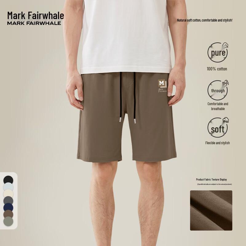 MARK FAIRWHALE Men s Casual Pure Cotton Breathable Summer Shorts 2XL