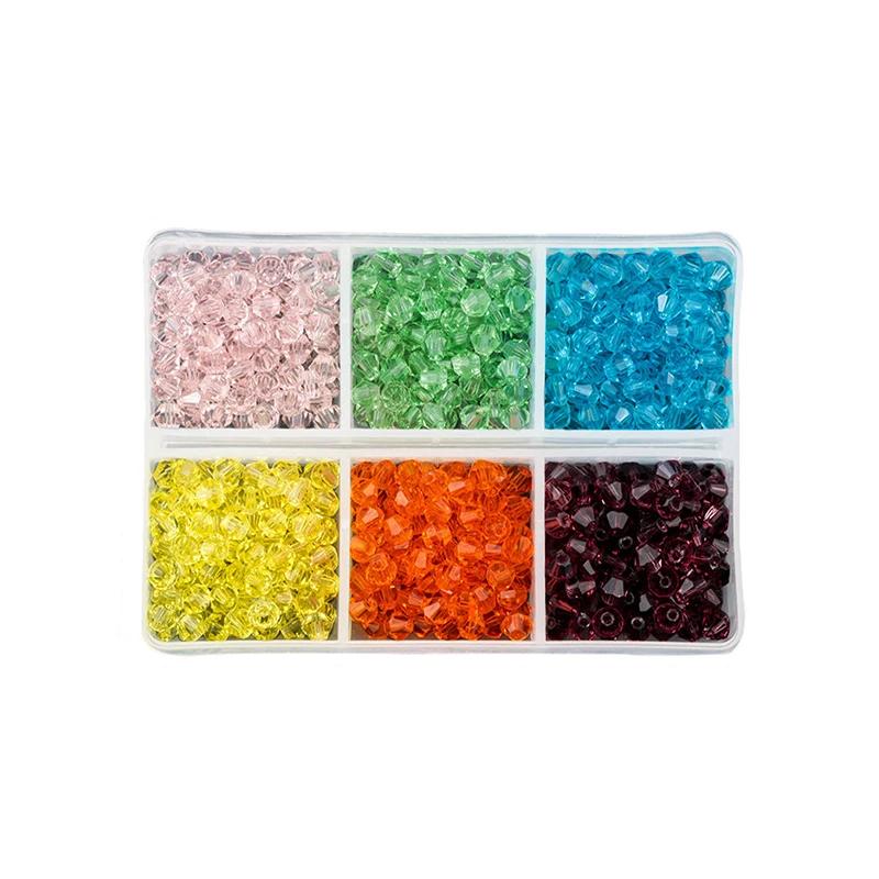600pcs/lot 4mm Plated Color 5238 Bicone Beads Loose Spacer Beads Austria Jewelry Beads for Sewing Diy Supplies Jewelry Making