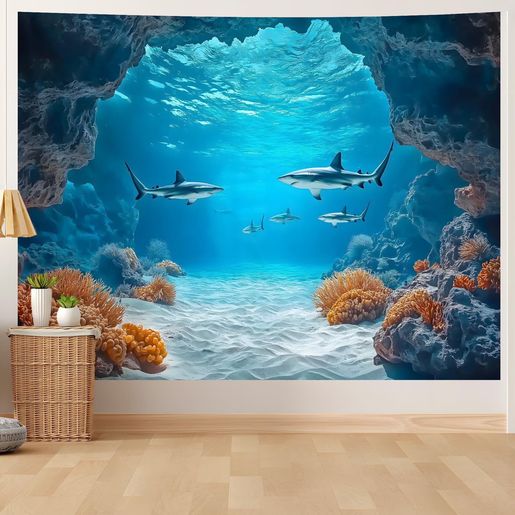 Underwater World tapestry 75x100 чёрный