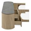 Mobile TV 172 cm – Ante 3D Texturizzate, Vetrina in Vetro, Scomparti con Cassetti e Ante - 172x38x45.5 cm - naturale
