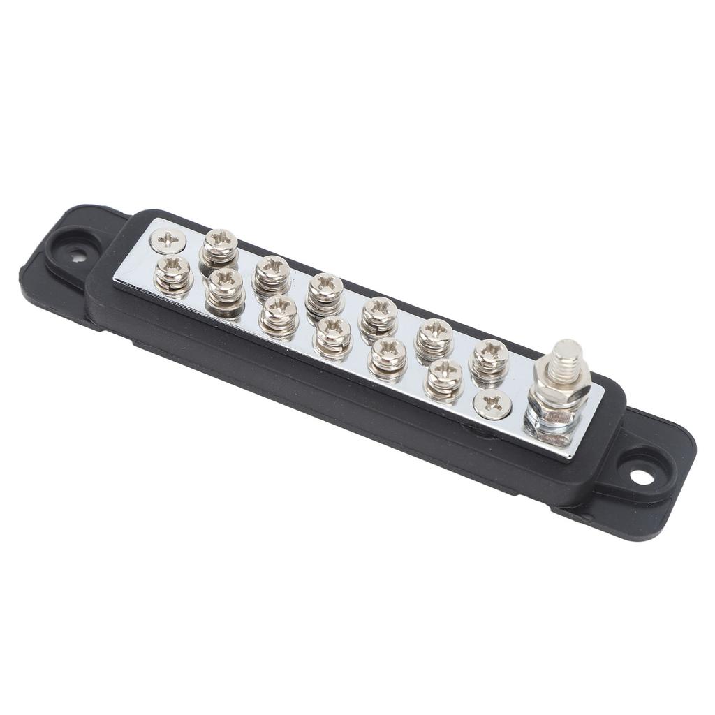 12 Terminal Waterproof Black Power Distribution Block Kit for Vehicles Tractors UTVs ATVs Trucks