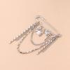 Multi-element Lock Cross Brooch, Retro Trendy Metal Chain Pin Accessories