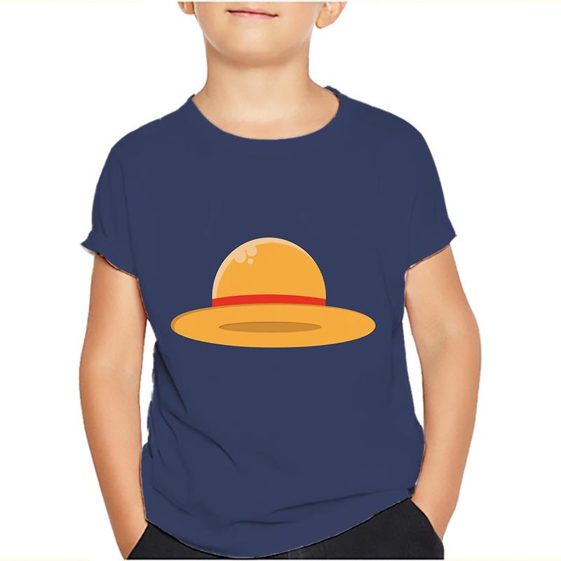 One Piece Luffy T Shirt Four Emperors Short Sleeve Zoro Sanji Chopper Ace Law Tee Children's Clothing Fashion Costumes for Kids Top