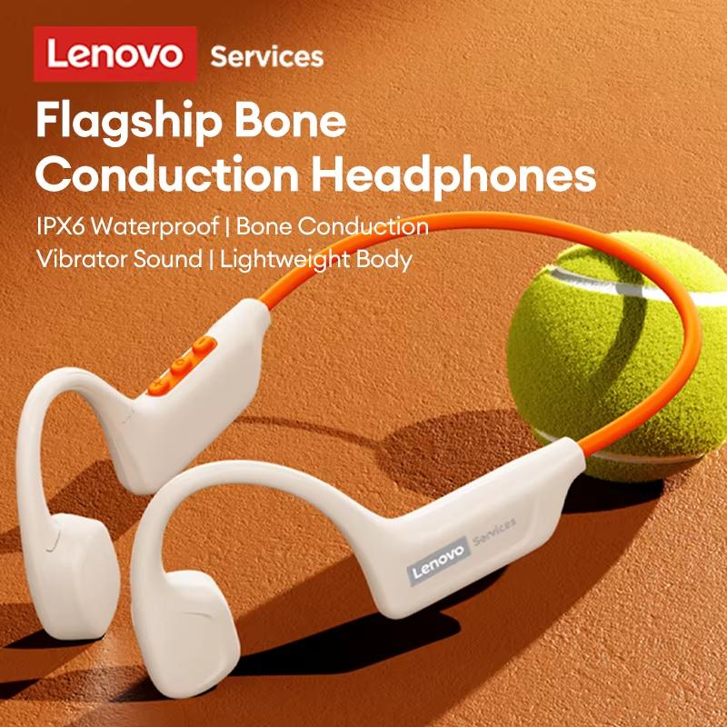 Original Lenovo S102 Wireless Bone Conduction IPX6 Waterproof Sports Headphones Cycling Fitness Earbuds Bluetooth V6.0 Earphones