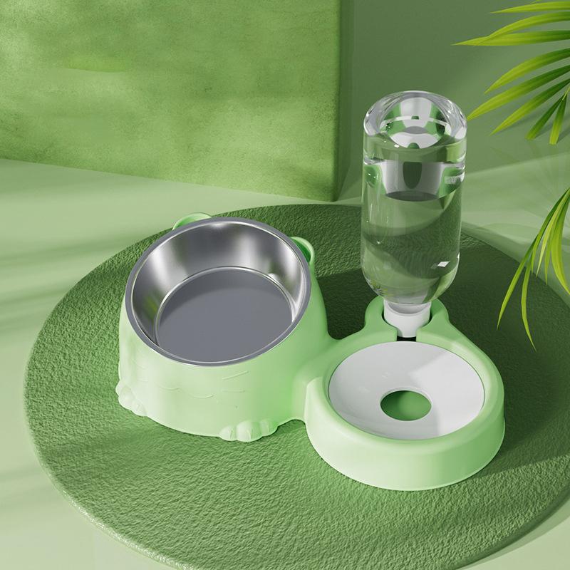 1 Stück Blau Haustier Hund Katze Napf Brunnen Automatisch Futter Wasser Spender Behälter Für Katzen Hunde Trinken Haustierartikel