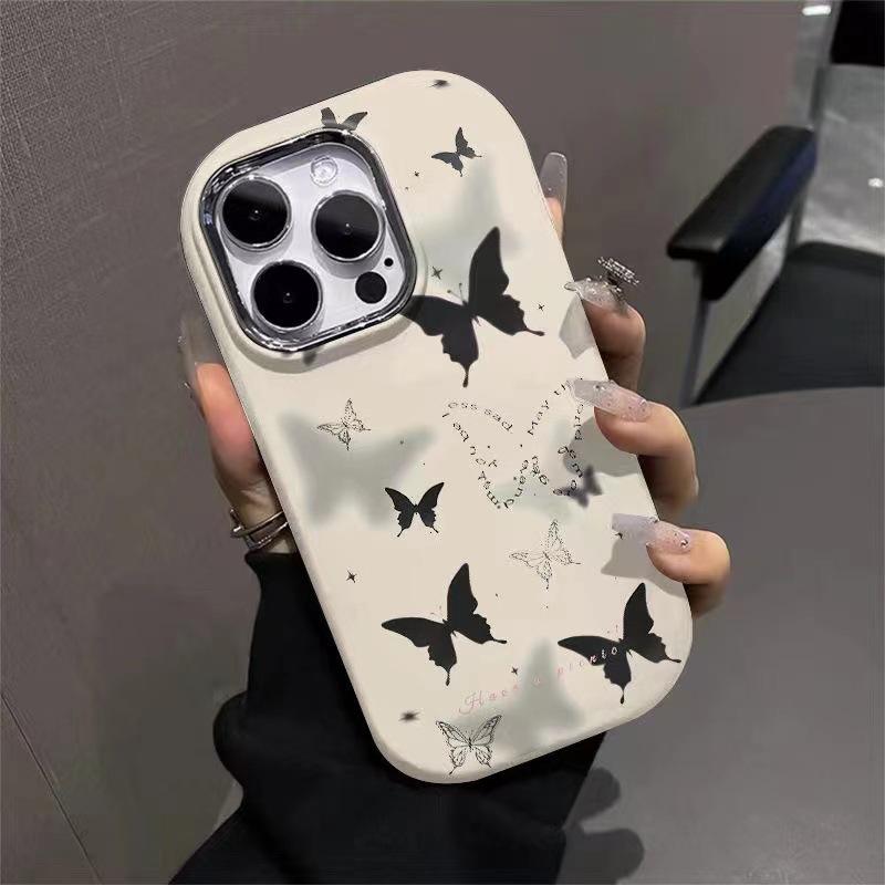 

Чехол для телефона Butterfly подходит для Apple 16pro, 15promax, европейский и американский 13mini, противоударный 14plus12 iphone16