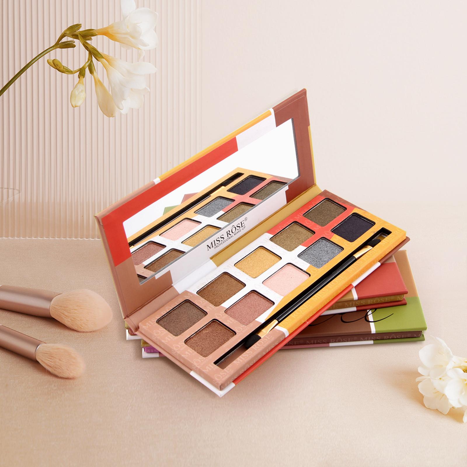 

Палитра теней для век Miss Rose of 10 Colors Earth Color, мерцающие тени для век, водостойкие и долговечные с косметикой