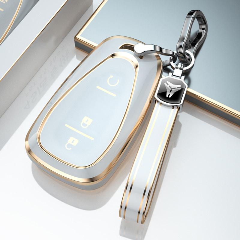 2/3/4 Buttons Tpu Car Key Case For Chevrolet Chevy Malibu Camaro Cruze Traverse Sonic Volt Bolt Equinox Key Cover Fob Keychain