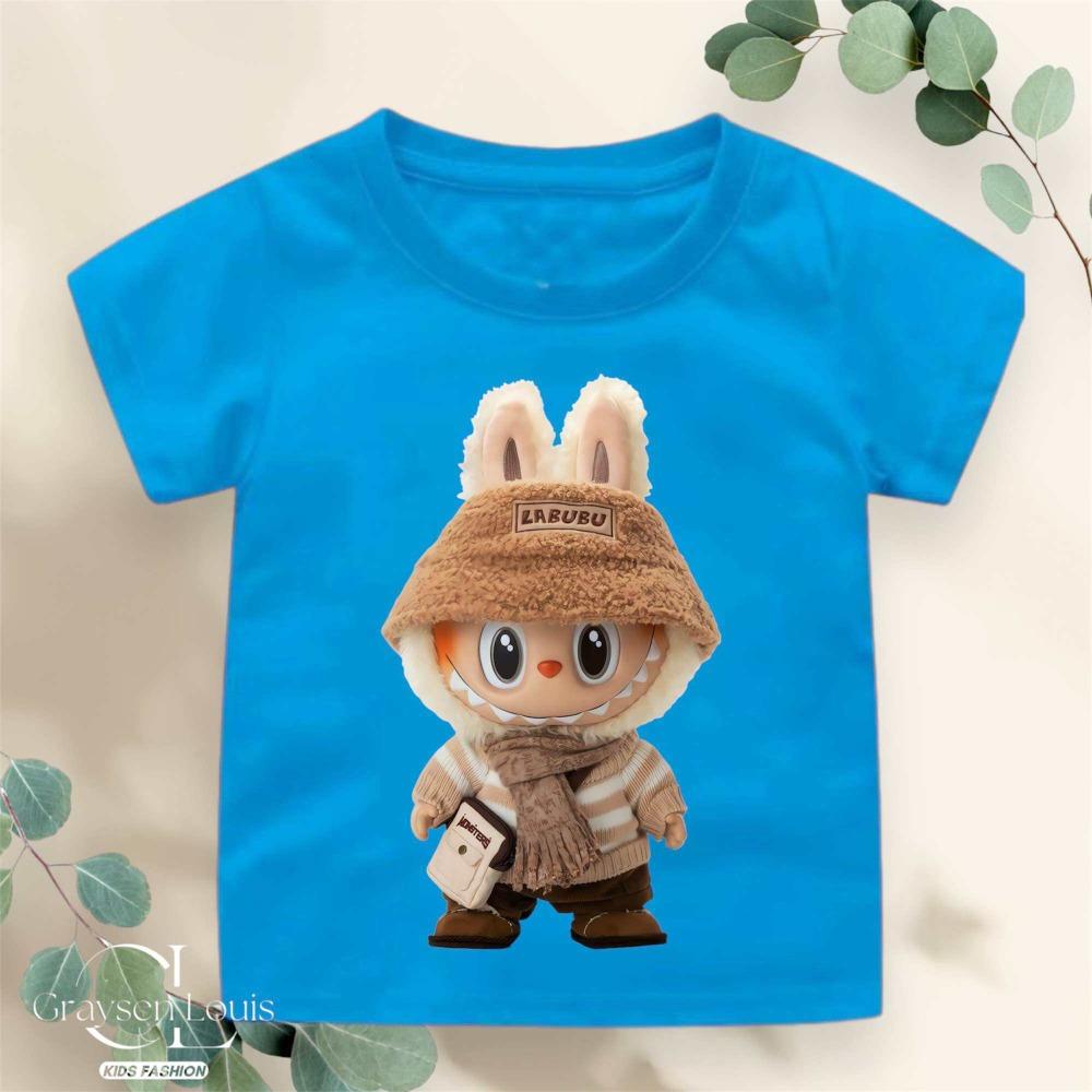 Unisex Children's T-shirt Girl/boy Short-sleeved Rag Doll Pattern Size 100-160cm