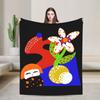 Yayoi Kusama Minimalist Wool Blanket Funny Throw Blankets for Home 200x150cm Bedspreads