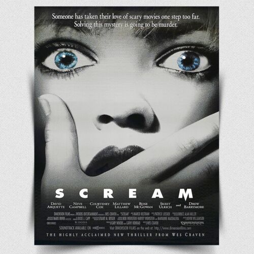 SCREAM SIGN METAL WALL PLAQUE Film Movie Advert poster art printAluminum 20x30cm(7.8x11.8inch)