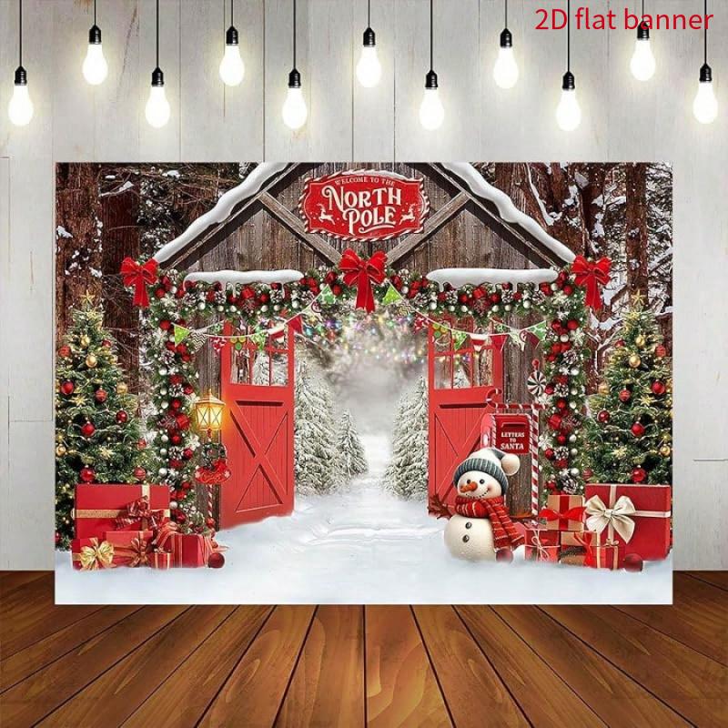 1Pcs Prop Christmas Arctic Snow Decoration Background Winter Backdrop Decorations For Photo Studio Photo Booth Christams Party