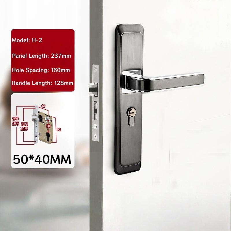 Modern Door Lever Handle With Lock, Keyed Entry, for Interior Doors, Polished Stainless Steel Finish Privacy Door Knob Lock Set