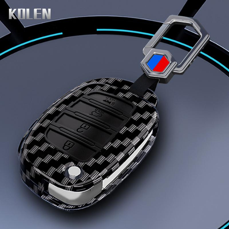 Abs Carbon Fiber Style Car Key Case Cover For Hyundai Solaris Creta Ix25 Kona Tucson Santa Fe Sonata Elantra Ix35 I20 Hb20 Ix45
