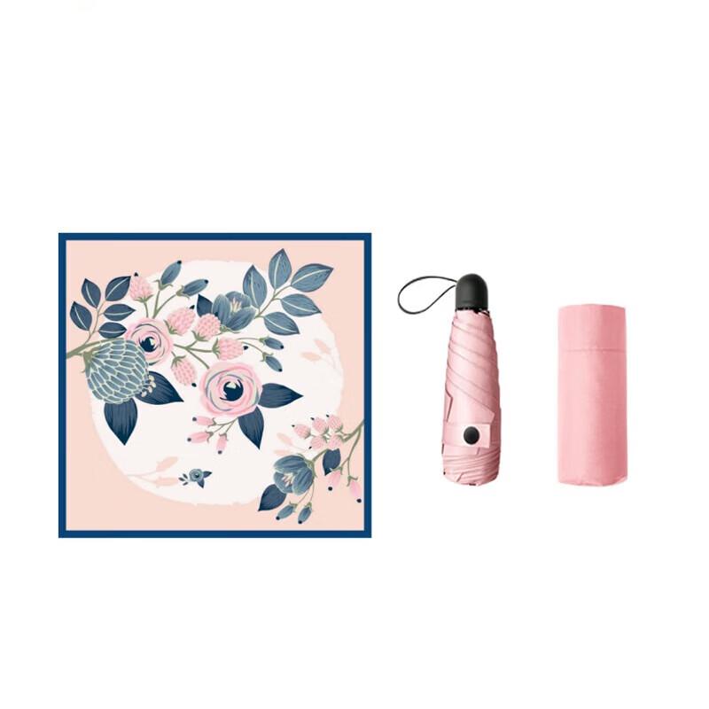 

Дзин Сыцзе Шарф из искусственного шелка с принтом роз и набор зонтов