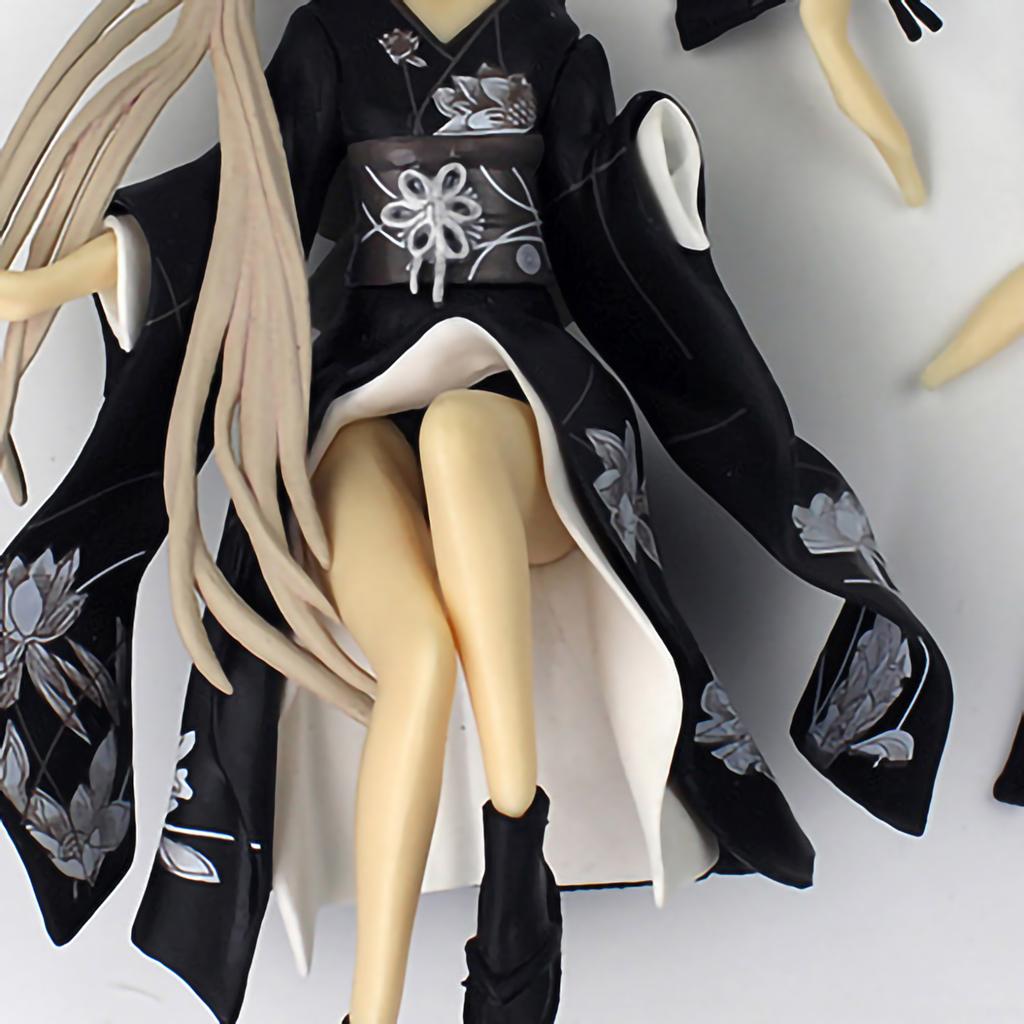 Anime Figurine Safe Cute Fine Details Detachable Japanese Anime Figures with Black Base for Desktop Ornaments