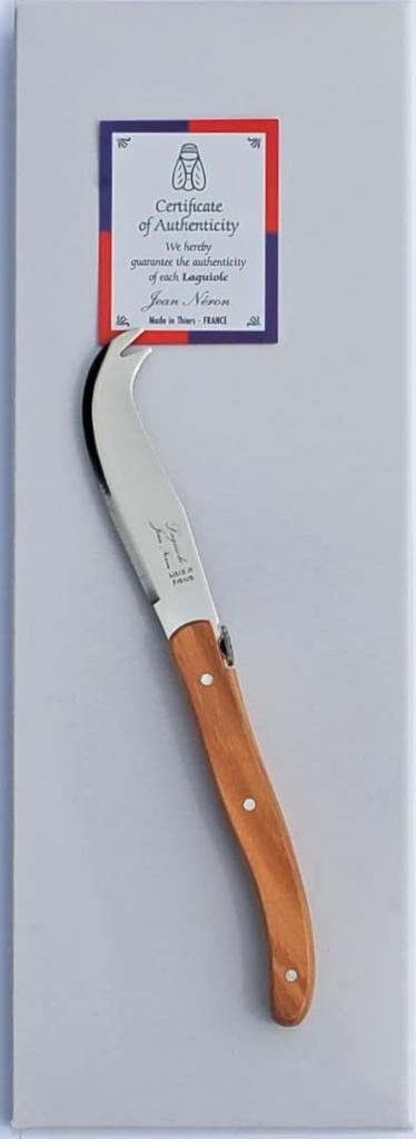 Transparant Laguiole Olive Handle Mini Cheese Knife, Made In France by NERON [Official Import]. Olive Handle for Charcuterie. A Knife That Exudes the