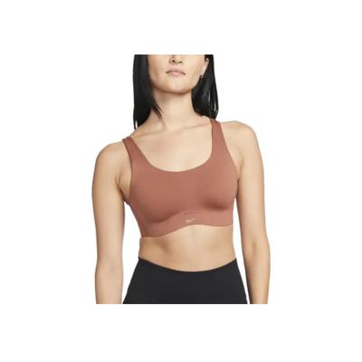 Solid Color Thick Strap Low Impact Support Sports Bra Women Underwear Brick-Red DM0531-275
