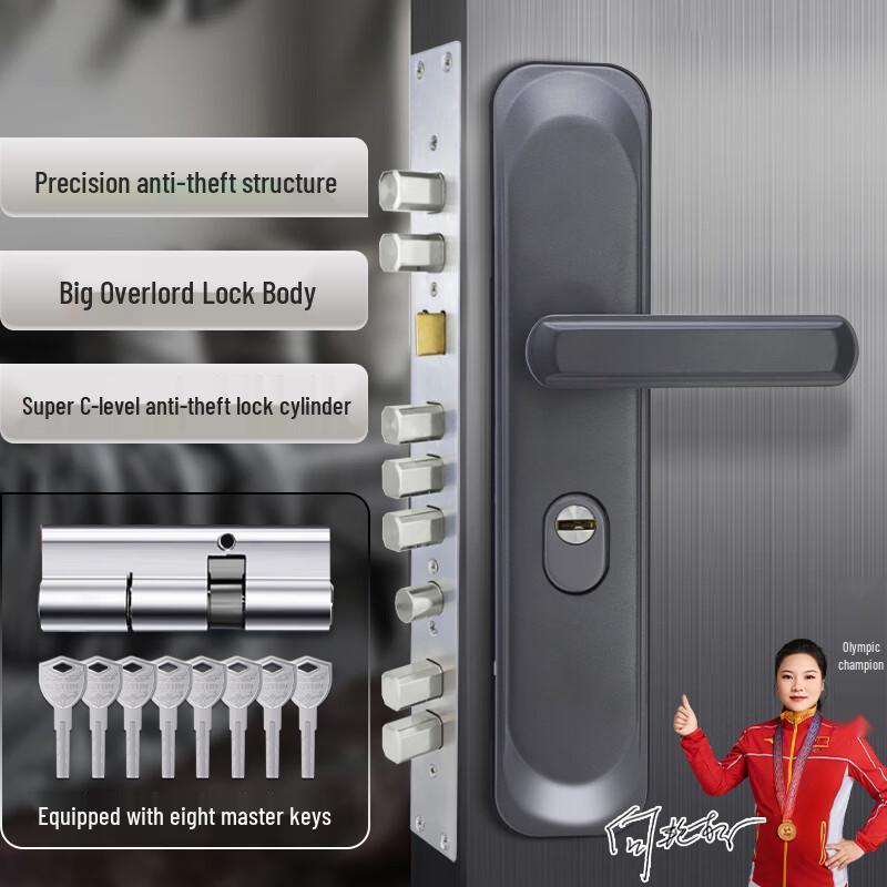 HOTUN Anti-Theft Stainless Steel Door Lock Set
