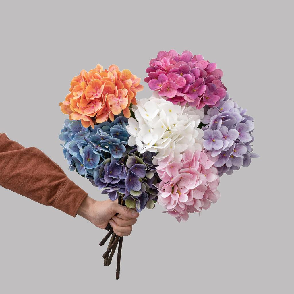 Hydrangea Faux Flower - Realistic Wedding Decoration with INS Style