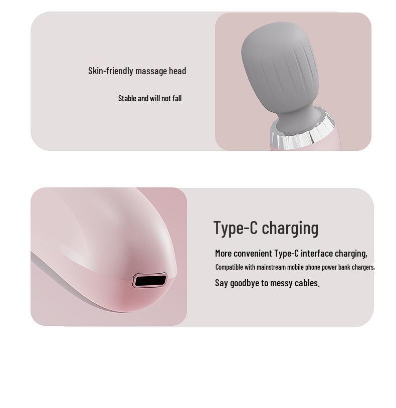 Rechargeable Waterproof Handheld Vibration Massager for Shoulder and Neck Physiotherapy