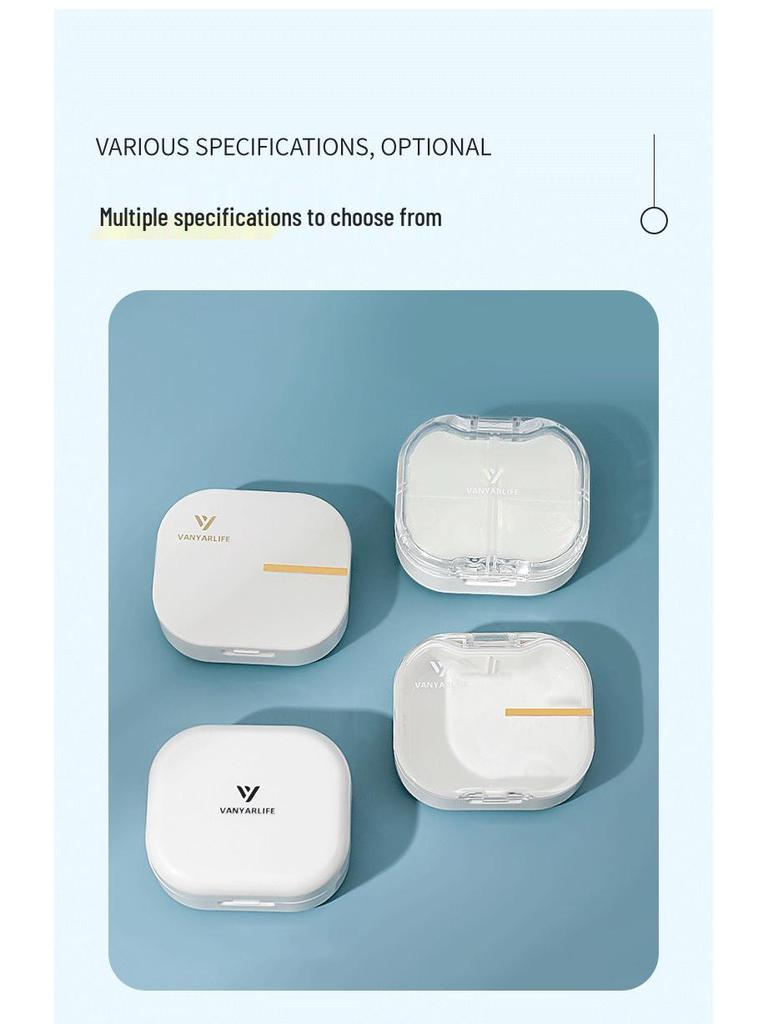 Compact, Moisture-Proof Pill Box for Daily Medication - 3 Times a Day, 7-Day Organizer