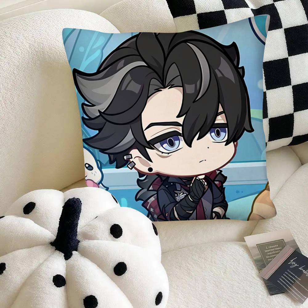 Kawaii Wriothesley Pillow Case Fashion Square Pillowcase Bedroom Sofa Room Ins Decoration Leisure