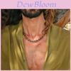 Collana da Uomo Geometrica con Ciondolo in Guscio di Cocco Catena in Acciaio Fatta a Mano per Stile Casual