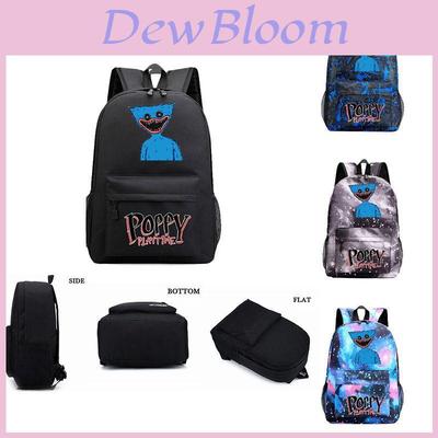 Poppy Playtime Huggy Wuggy Motif Dessin Animé Sac à Dos Scolaire Unisexe Sac de Voyage Avec Bretelles Réglables Rembourrées