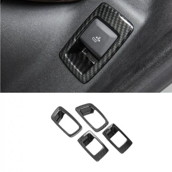 Carbon Fiber 4X Rear Seat Adjustment Button Cover Trim For BMW X3 G01 2018-2022