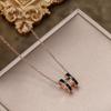 Titanium Steel H Letter Women's Necklace - Drip Glaze, High-End, Versatile Clavicle Chain, Fashionable Internet Celebrity Accessory.
