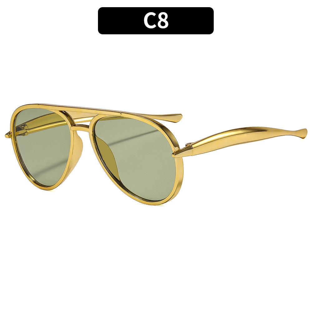

2025 Classic Oversized Oval Full Frames UV400 Beach Accessories Metal Frames Luxury Sunglasses Women Men as pictures