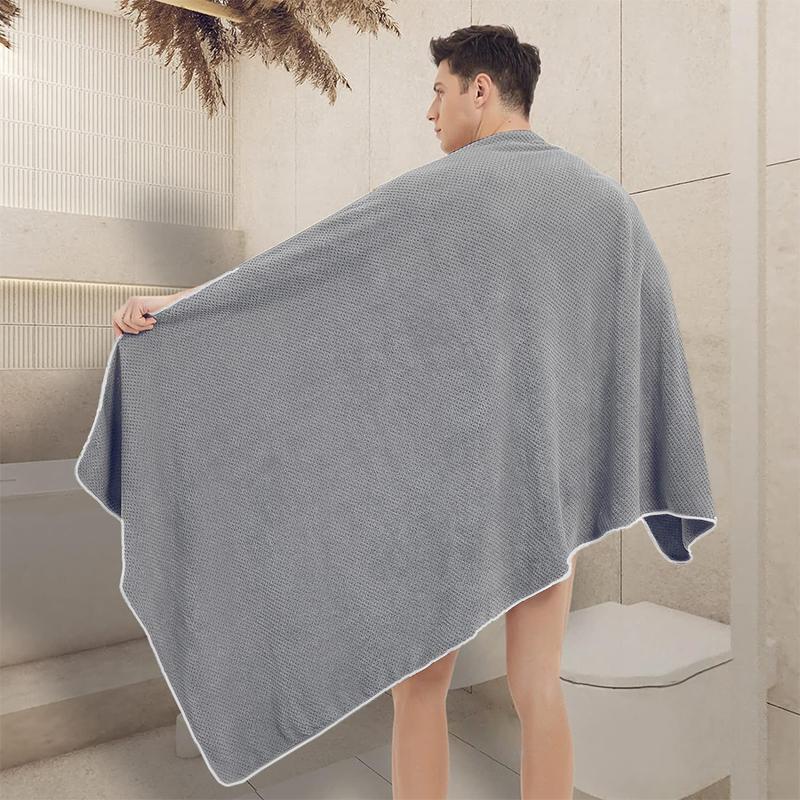 

Большое полотенце для ванной из микрофибры серого цвета 35 x 70 Полотенца для ванной для душа, бассейна, пляжа, суперабсорбирующие, мягкие, быстросохнущие, большого размера