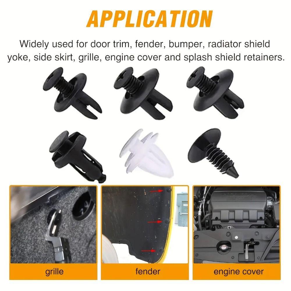 100PCS/Set Universal Fastener Removal Tools 6 Sizes Fasteners Push Retainer Kit Auto Repair